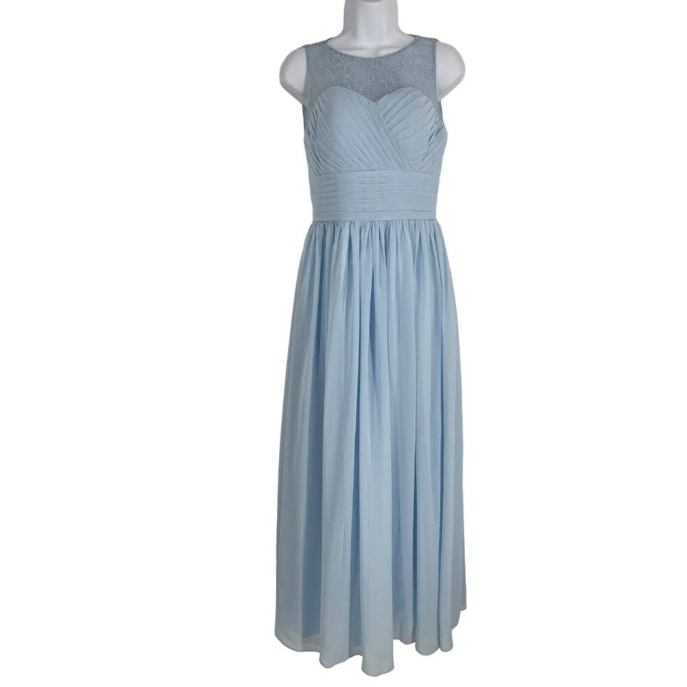 Cocomelody Sheath Floor Length Lace/Chiffon Bridesmaid Dress Size‎ 0